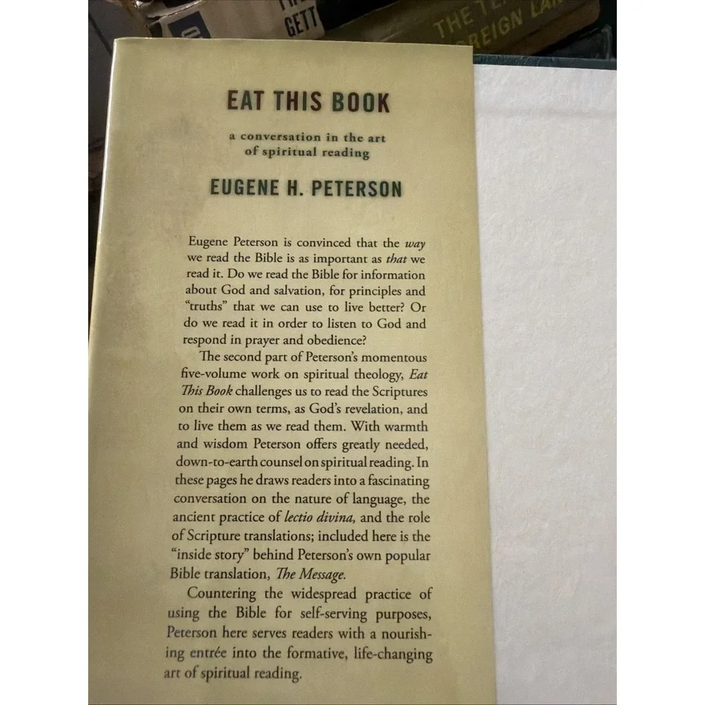 Vintage 2009 Eat This Book A Conversation In The Art Of Spiritual Reading Book